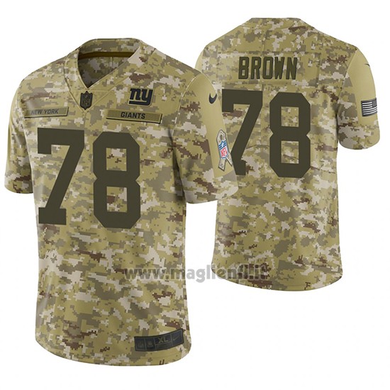 Maglia NFL Limited New York Giants Jamon Brown 2018 Salute To Service Camuffamento